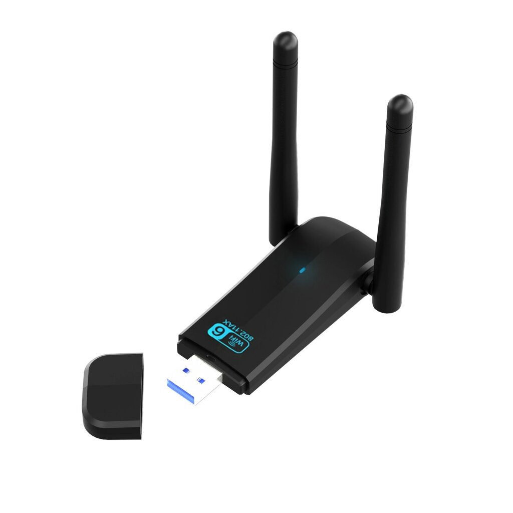 WiFi 6 USB-адаптер Dual Стандарты AX1800 2,4G/5GHz Беспроводной Wi-Fi Dongle Сетевая карта USB 3,0 WiFi6 адаптер для Win - розница