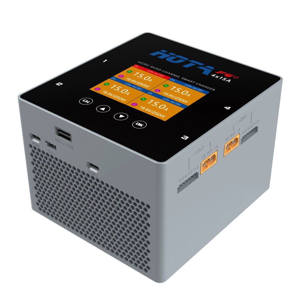 HOTA F6+ AC/DC AC500W DC250wx4 15ax4 smart balance charger для lipo liion nimh батарея - отзывы