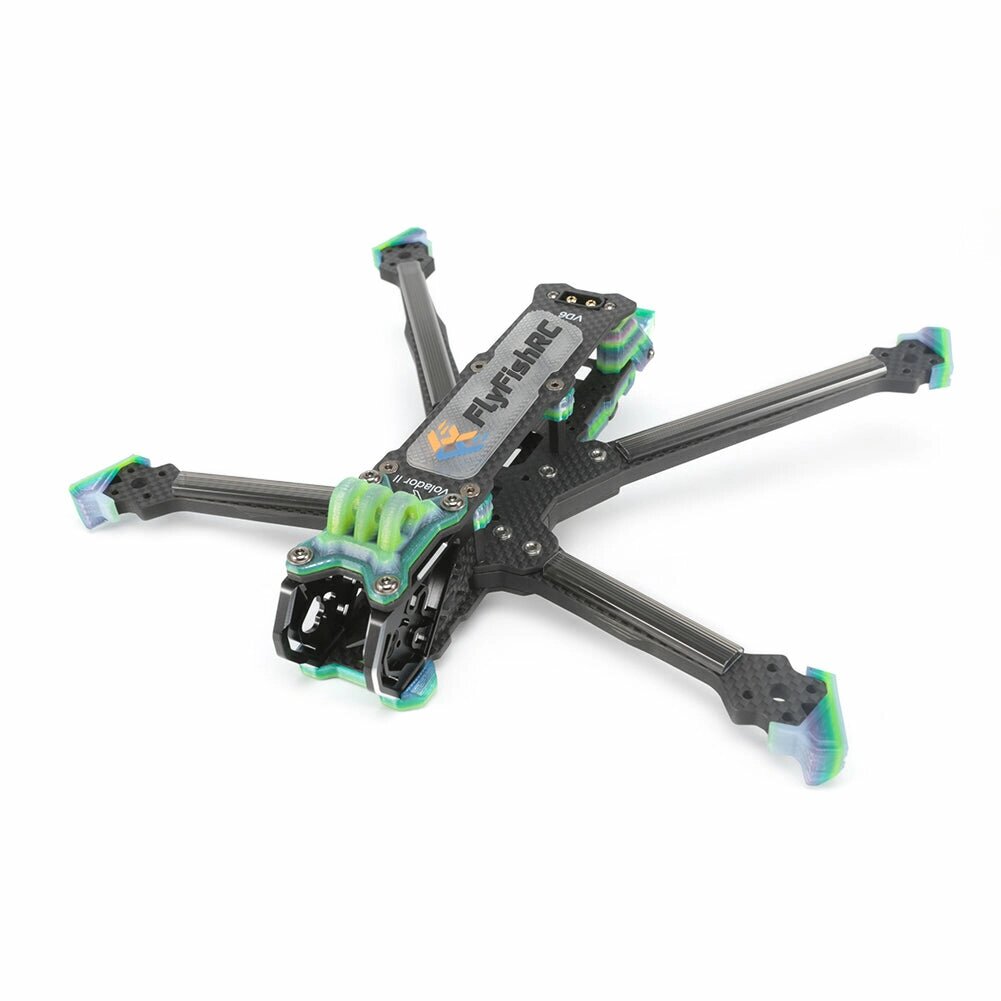 Fly. Fish. RC Volador II VX6 / ВД6 V2 T700 Углеродное волокно 6 дюймов Рама Deadcat Freestyle Набор Опора DJI Воздушный блок - особенности