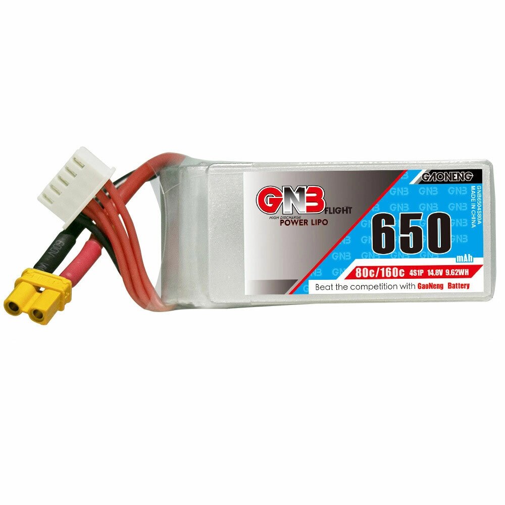 Gaoneng GNB 14,8 в 650 мач 80C 4S lipo батарея XT30U-F штекер для RC дрон - преимущества