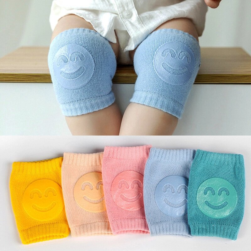 Cartoon Smile Kids Knee Kads Baby Terry Носки Crawling Dispensing Non-slip Knee Pads Налокотники - гарантия