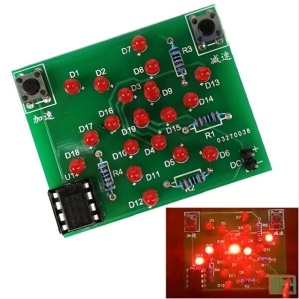 DC 5V DIY Электронный обучающий модуль ветряной мельницы Набор Курс MCU с регулируемой скоростью Дизайн Набор для Пайка - характеристики