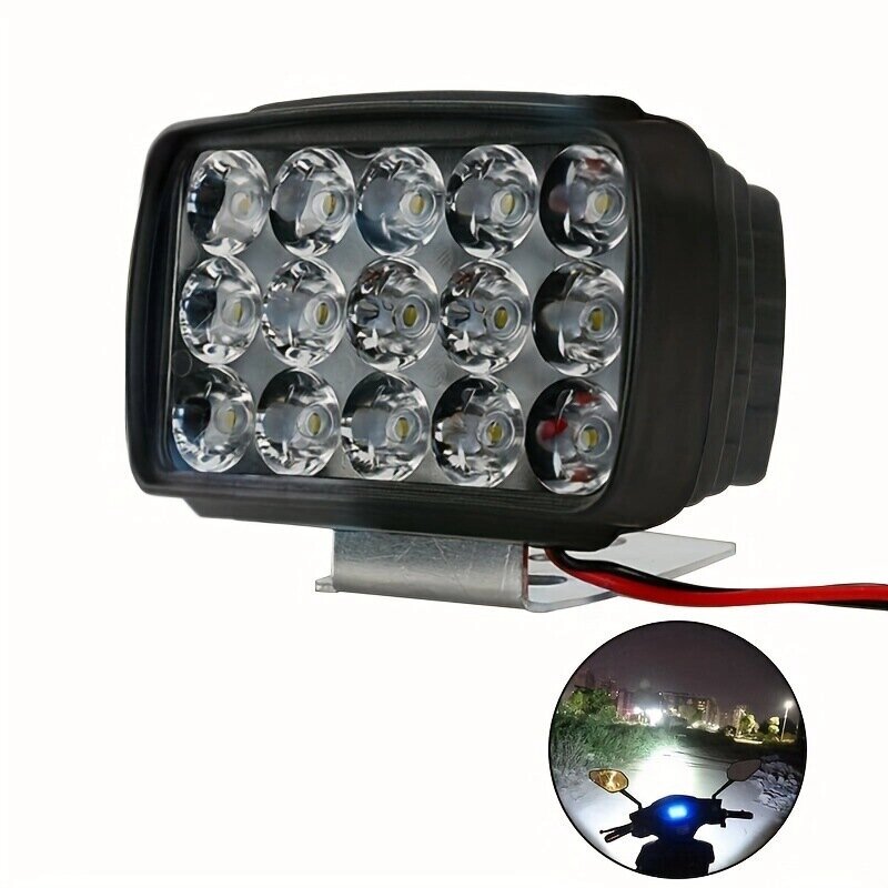 ОКРУГ КОЛУМБИЯ 12V-80V 30W 6500K Electric мотоцикл Прожектор для фар 15LED Прожектор Бусины Прожектор - сравнение