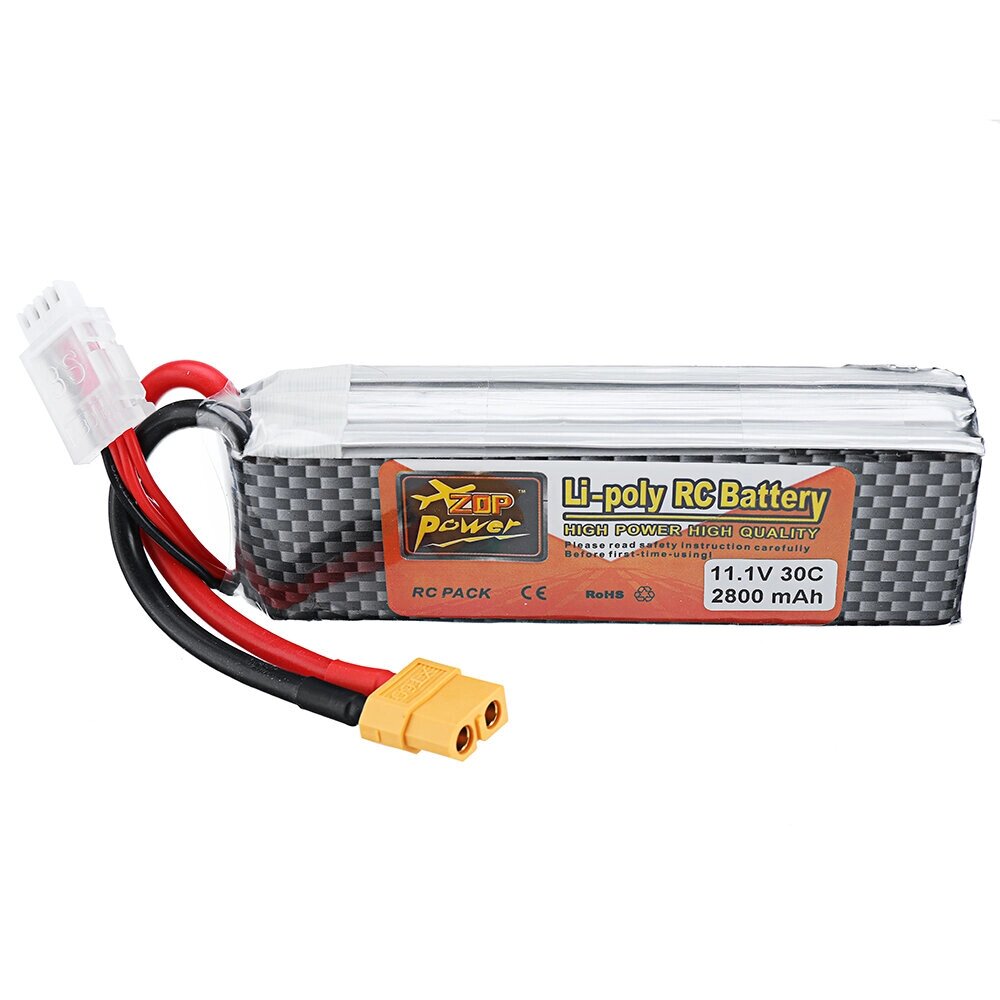 ZOP power 11.1V 2800mah 3S 30C lipo батарея XT60 plug - акции