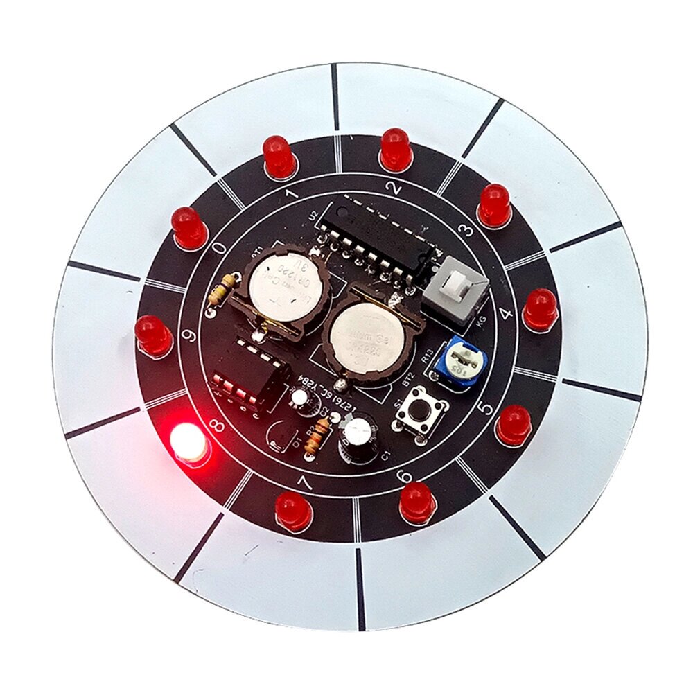 Игра Lucky Draw Circuit Набор LED Лампа Wheel of Fortune DIY Электронные настольные игрушки - интернет магазин