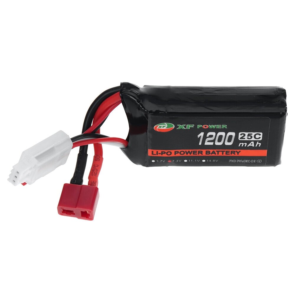 XF POWER 7.4V 1200mah 25C 2S lipo батарея JST plug T deans plug для RC авто - опт