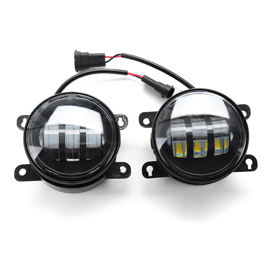 4 дюймов COB LED Дневные ходовые огни DRL Fog Лампа Двухцветный для За d F150/Honda / Nissan / Subaru / Acura - обзор