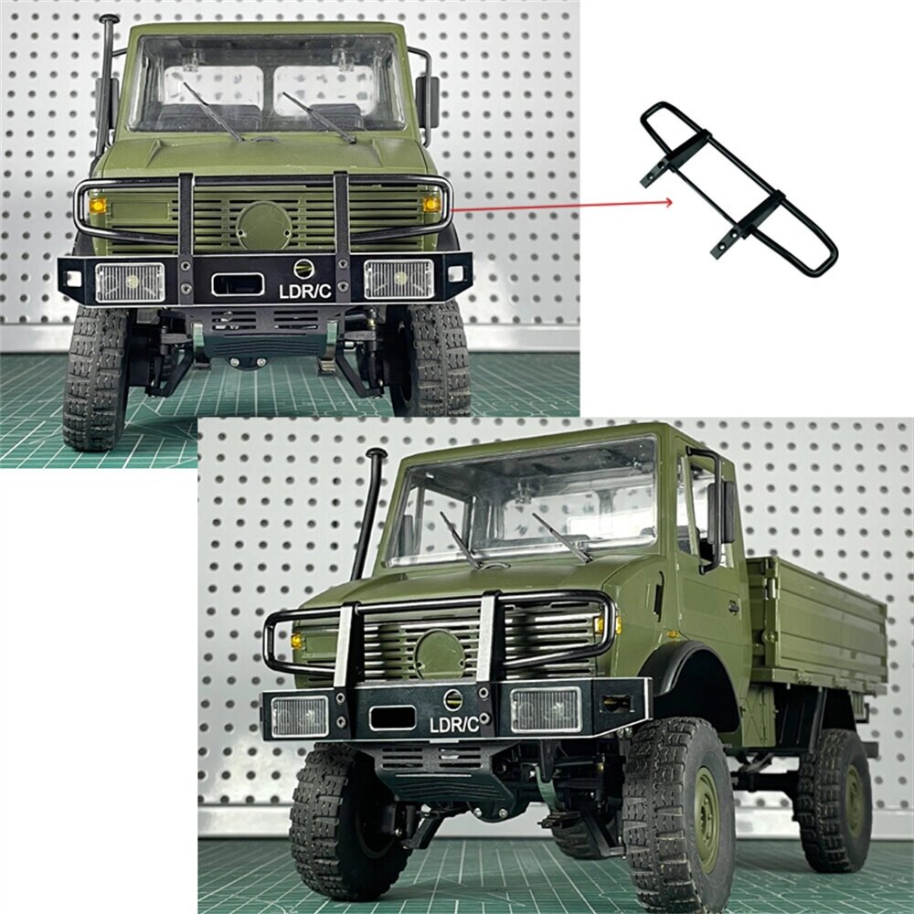 LDR/C LDP06 1/12 Unimog 435 RC Авто Модернизированная металлическая защита переднего верхнего бампера LP0004 Модели авто - особенности