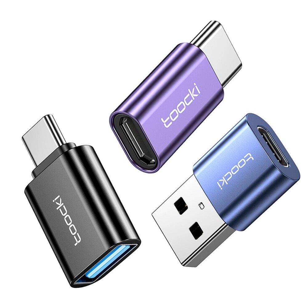 Toocki USB-C в Micro/USB-A в USB-C/USB-C в USB-A Адаптер-конвертер для Xiaomi для Samsung Huawei OTG Коннектор - фото