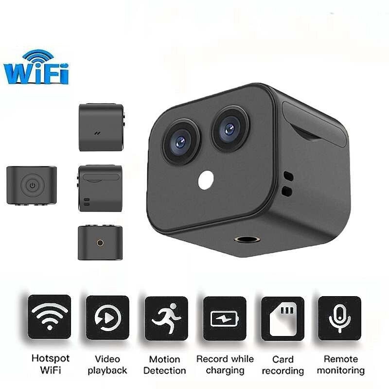 D3 HD Mini Wireless WiFi Dual камера Мобильный телефон Беспроводная сеть камера Дистанционный Двусторонняя видеокамера д - заказать