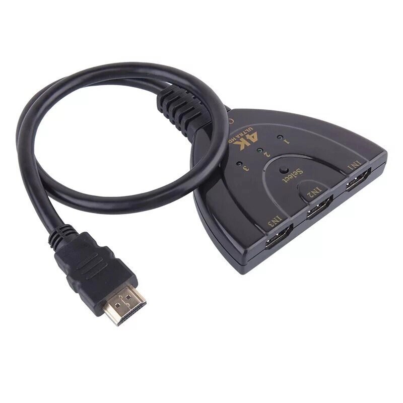 RARY 3-портовый HDMI-совместимый коммутатор 4K * 2K Switcher Splitter Adapter 3 In 1 Out Port Hub для DVD HDTV Xbox PS3 - распродажа