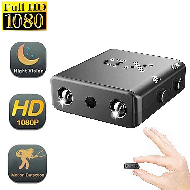 XD 1080P FHD Мини-камеры Ночное видение с ИК-подсветкой Охрана безопасности Микрокамера Петля обнаружения движения Видео - Армения