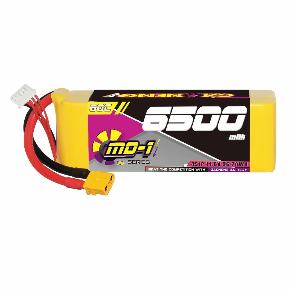 Gaoneng GNB 14,8 В 6500 мАч 60C 4S LiPo Батарея T Plug / XT60 Разъем для 1/8 Шкала RC Авто 700 Вертолет Самолет - распродажа