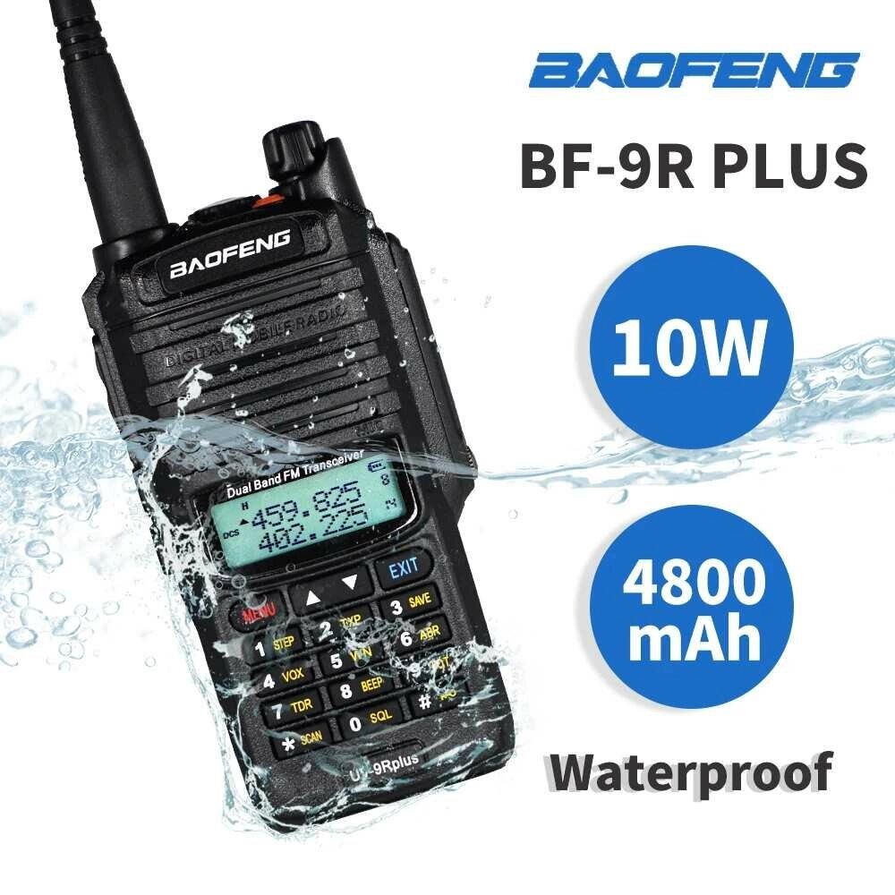 Baofeng UV-9R plus Walkie Talkie UV 9R High Power 10W Водонепроницаемы Portable Hunting Ham Радио UV9R 20KM Dual Стандар - розница