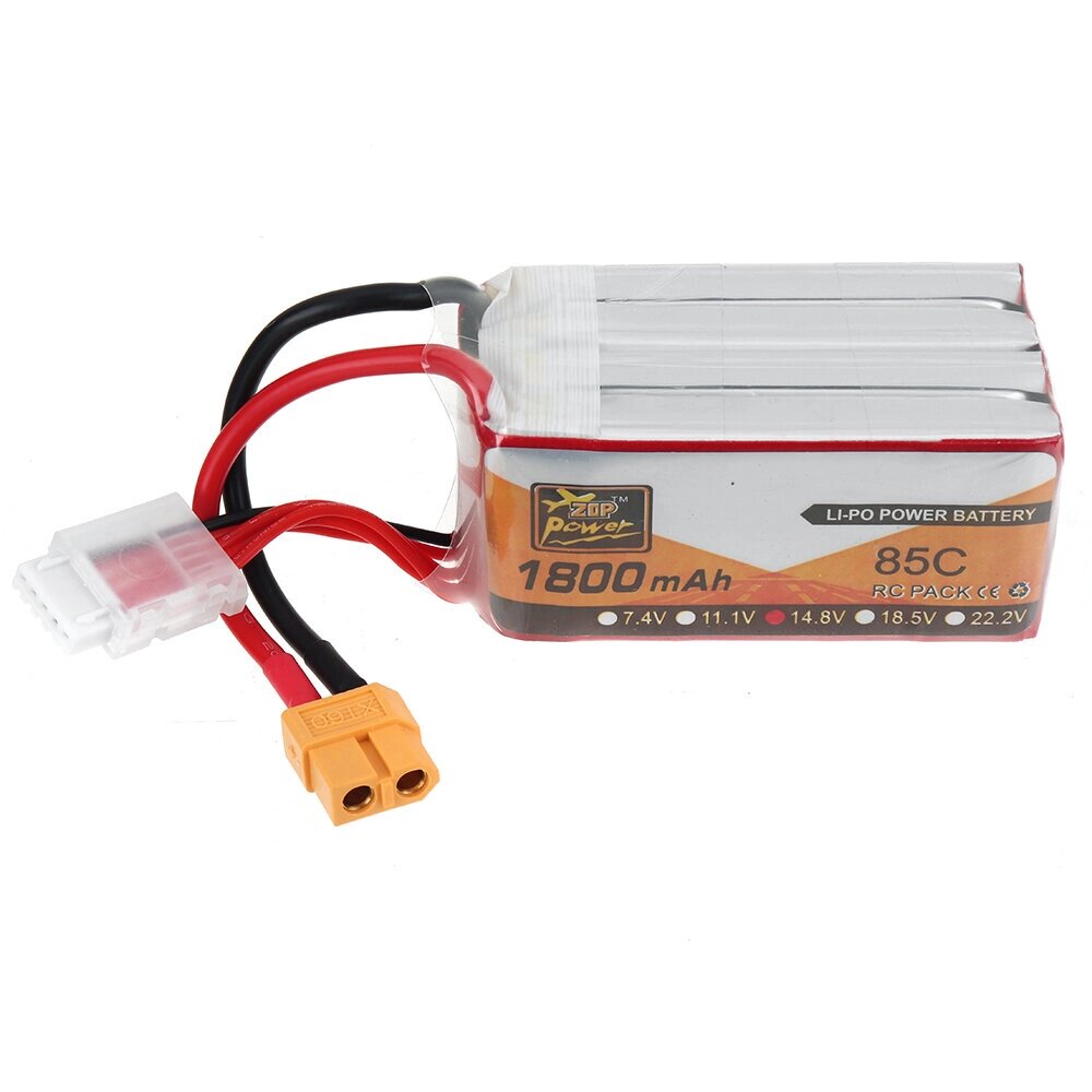 ZOP POWER 14,8 в 1800 мач 85C 4S lipo батарея разъем XT60 для RC дрон - акции