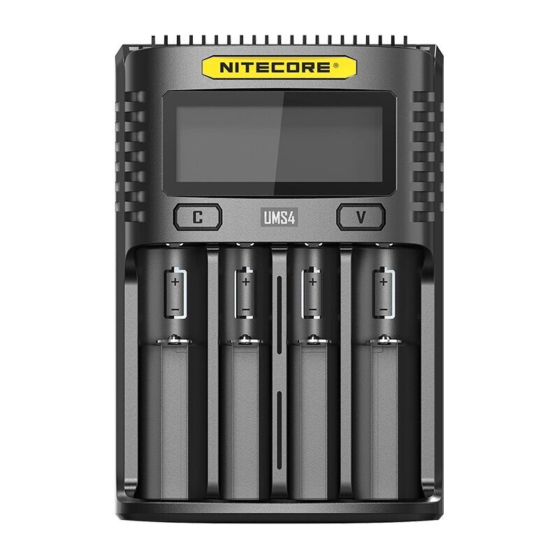 NITECORE UMS4 USB Батарея Зарядное устройство LCD Screen Smart Charging For 26650 18650 21700 UMS2 16340 18350 - акции