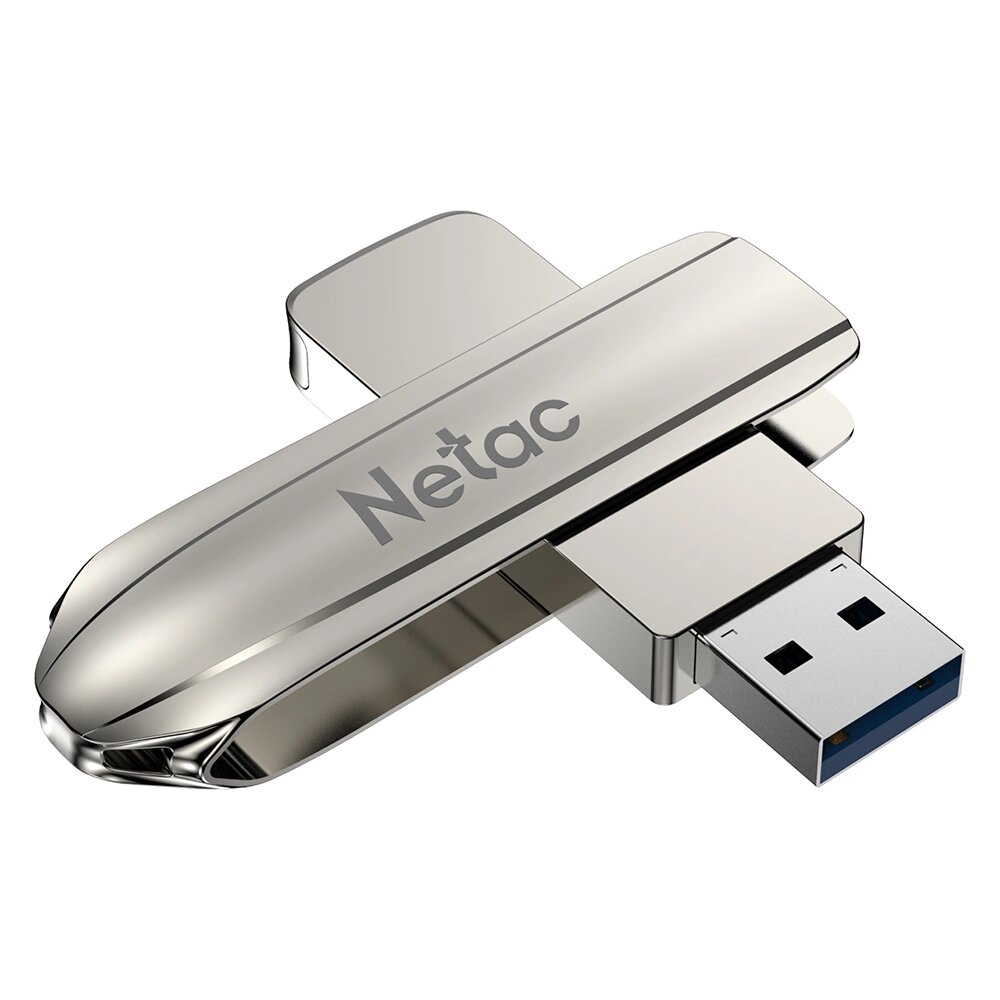 Netac U389 USB3.2 Flash Накопитель 128 ГБ 256 ГБ Твердотельный U-диск из цинкового сплава, поворотный на 360 °150 МБ / - фото