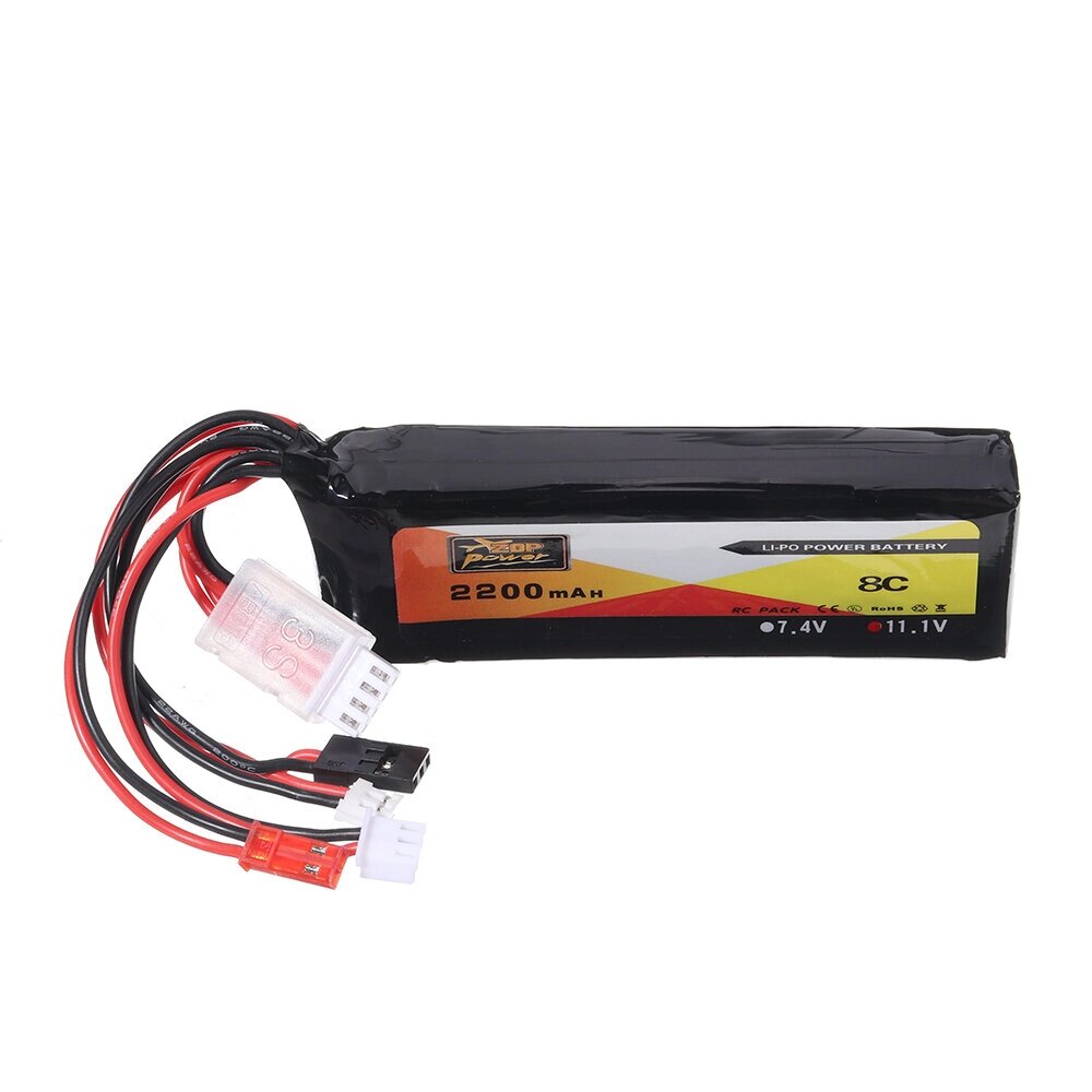 ZOP Power 11.1V 2200mAh 3S 8C Lipo Батарея JR JST FUBEBA Разъем штекер для передатчика - гарантия