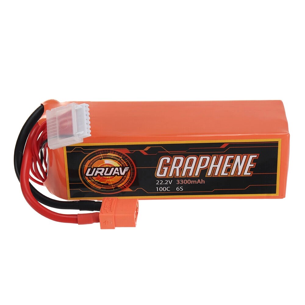 URUAV graphene power 22.2V 3300mah 100C 6S lipo батарея XT90 штекер для RC дрон - описание