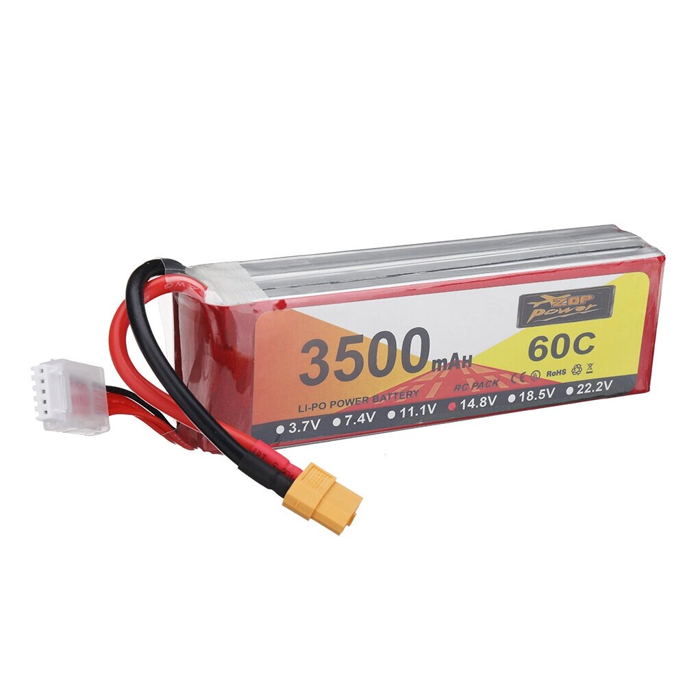 ZOP POWER 14,8 в 3500 мач 60C 4S lipo батарея разъем XT60 для RC дрон - преимущества