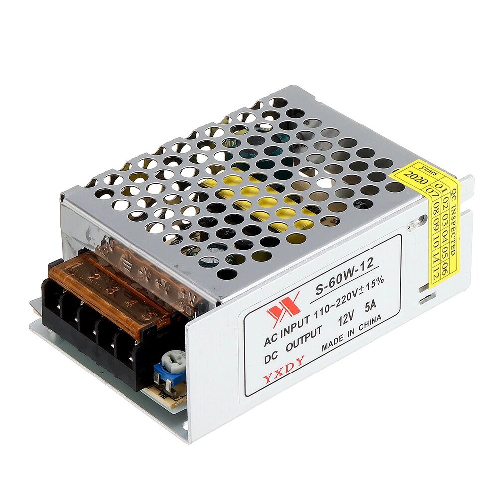 Geekcreit AC 100-240V to DC 12V 5A Импульсный блок питания 60 Вт Адаптер драйвера LED Полоса света - опт