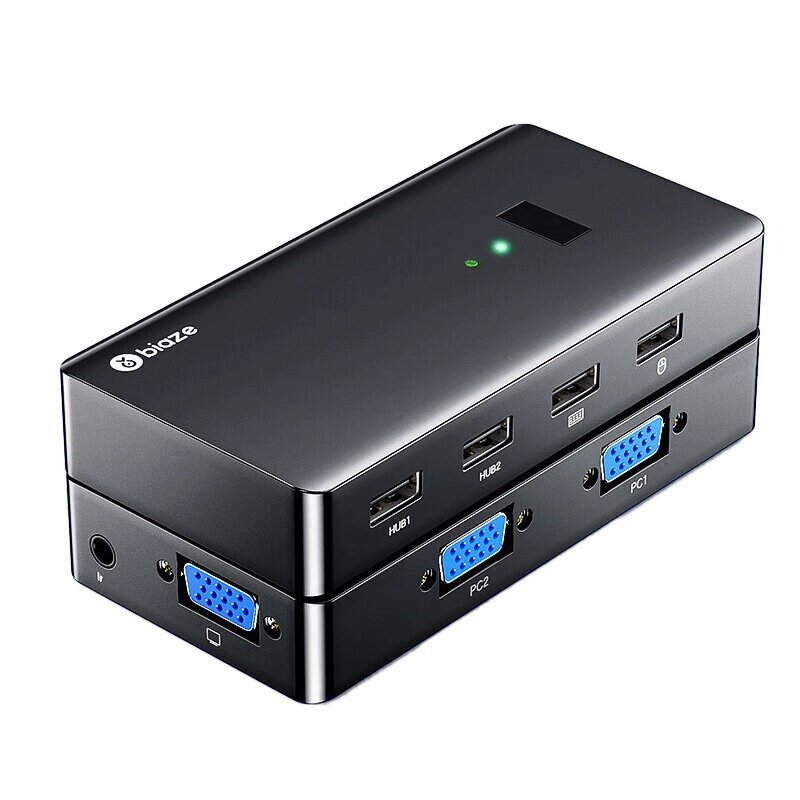 Biaze VGA KVM-переключатель 2 в 1 из 1920 * 1440 Switcher с 4 USB-портами для портативных ПК Проектор Монитор Принтер 1 - гарантия