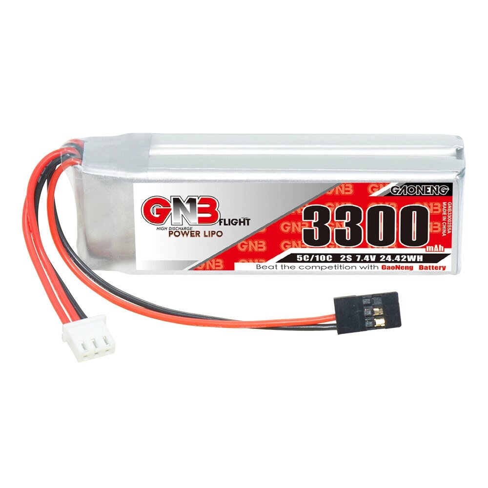 Разъем Gaoneng GNB 7,4 В 3300 мАч 5C 2S LiPo Батарея JR для Airtronics/Sanwa MT-4 M11X M12 Передатчики Exzes-X Aquila-6 - опт