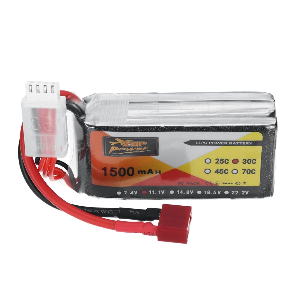 ZOP power 11,1 в 1500 мач 30C 3S lipo батарея T plug для RC авто - преимущества