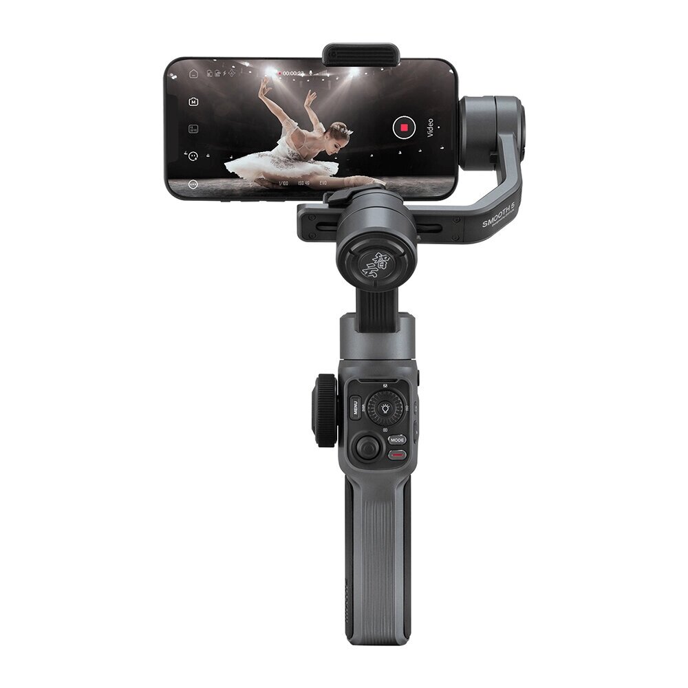 ZHIYUN SMOOTH 5 Трехосевой мобильный телефон Gimbal Заполняющий свет на 360° Клавиатура Дизайн AI Съемка по шаблону Инте - фото