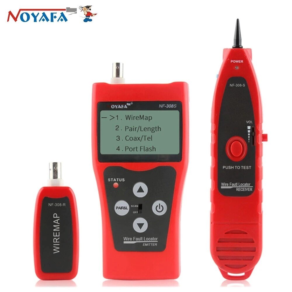 NOYAFA NF-308S Сетевой кабельный тестер Measure Длина Wiremap Tester LCD Дисплей Cable Tracker RJ45 RJ11 Network Tester - доставка