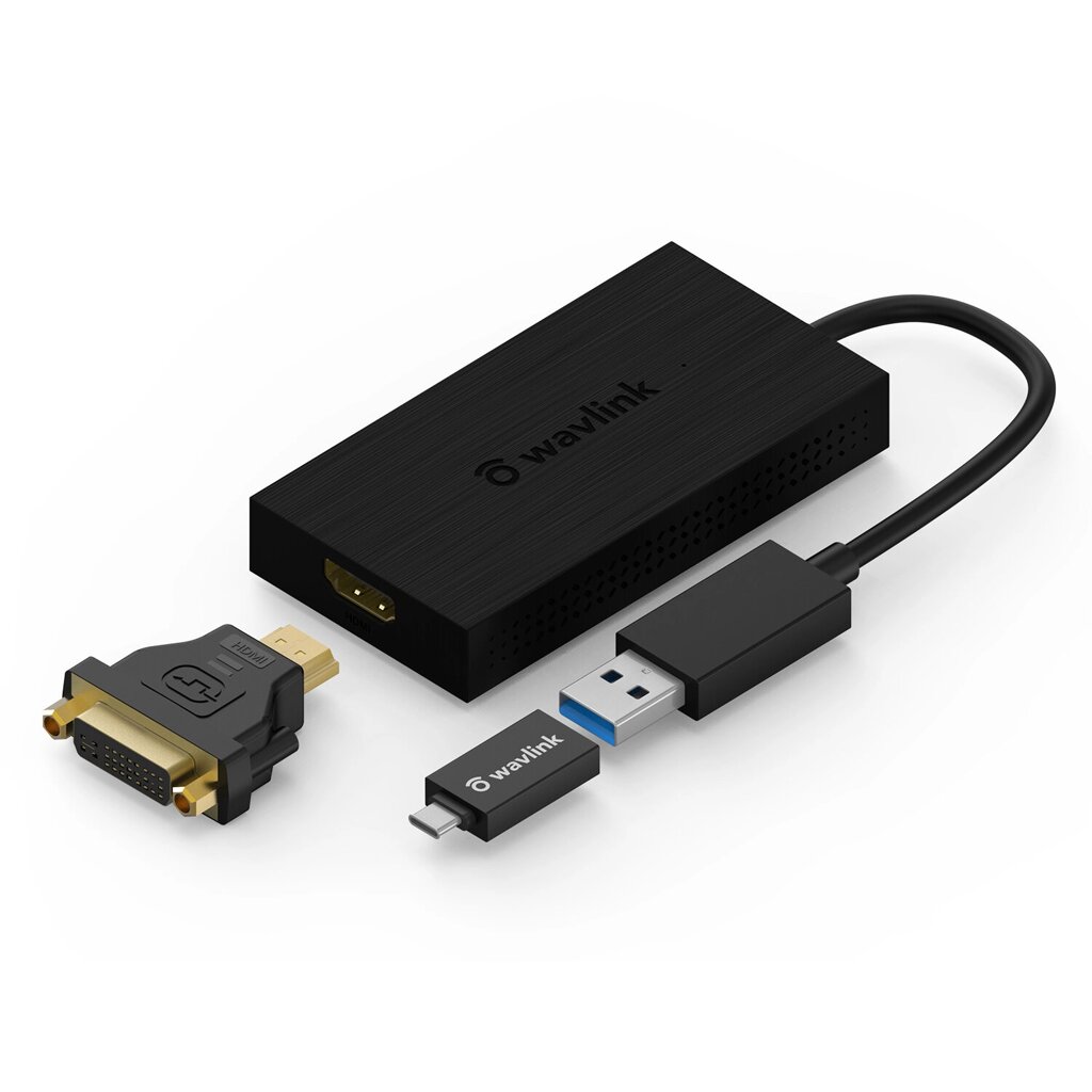 Адаптер Wavlink USB 3.0 - HDMI 4K Дисплей Поддерживает до 6 дисплеев Монитор, адаптер внешней видеокарты 3840 X 2160 Под - фото