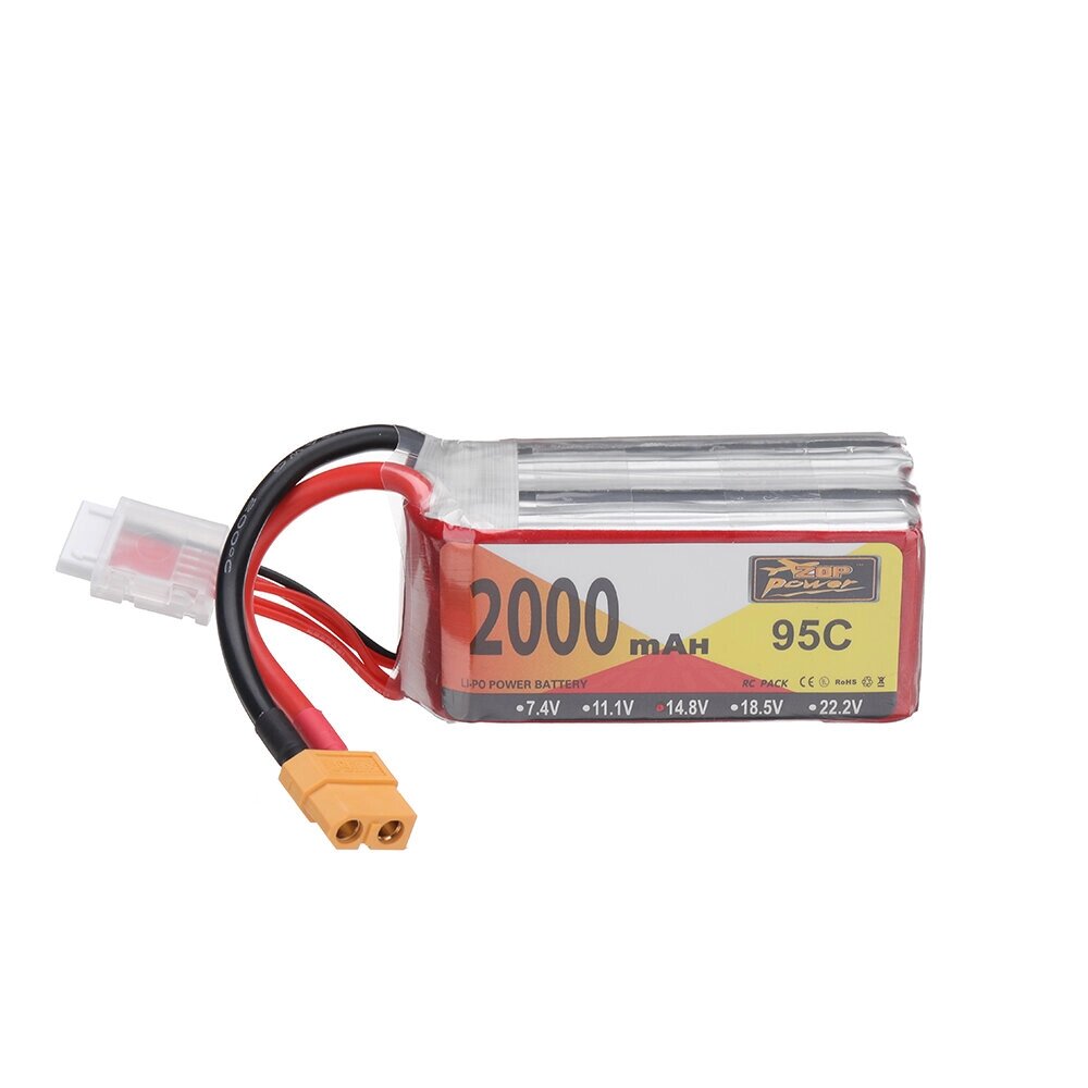 ZOP POWER 14.8V 2000mah 95C 4S lipo батарея разъем XT60 для RC дрон - отзывы