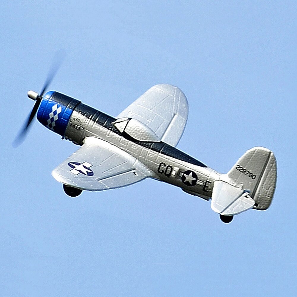 TOP RC HOBBY 402mm Mini P47 2.4G 4CH 6-axis Gyro One Key Высший пилотаж U-Turn EPP Scaled Warbird RC Самолет для начинаю - Bangoo