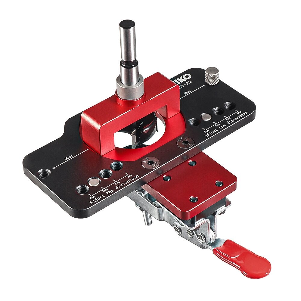 VEIKO Алюминиевый сплав 35MM Hinge Boring Hole Drill Guide Hinge Jig with Clamp For Woodworking Cabinet Door Installatio - выбрать