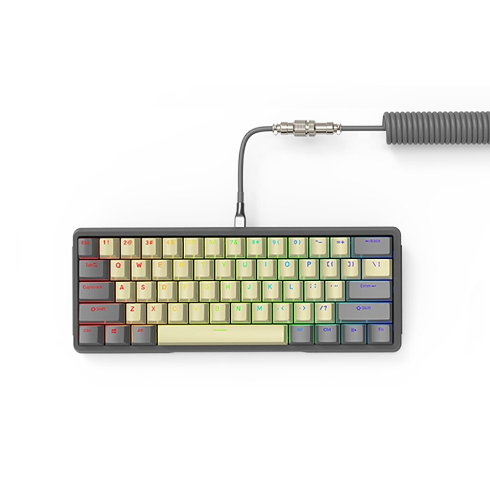 Coolkiller CK181-mini DIY 61 Key Gaming Механический Клавиатура С возможностью «горячей» замены OEM RGB Lighting Effect - обзор