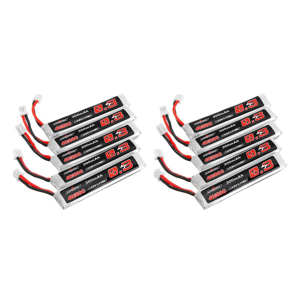 10Pcs URUAV 3.8V 300mah 40 / 80C 1S HV 4.35V PH2.0 lipo батарея для eachine trashcan snapper6 7 8 US65 - отзывы