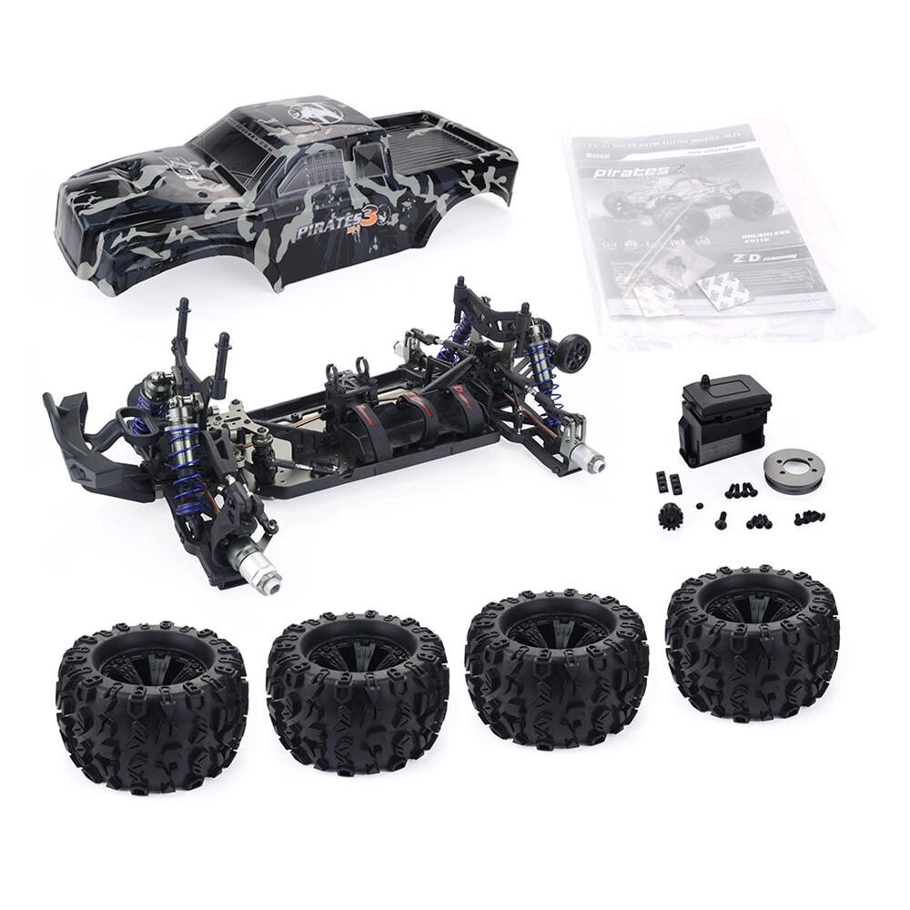 ZD Racing Camouflage Color MT8 Pirates3 1/8 4WD 90 км / ч Бесщеточный радиоуправляемый автомобильный комплект без электр - обзор