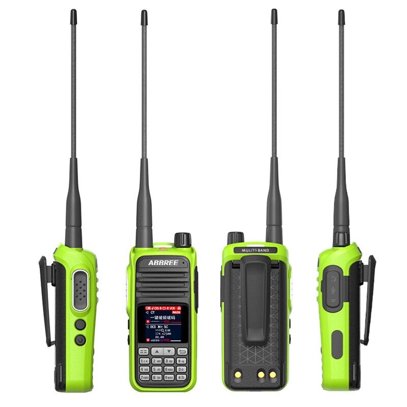 ABBREE АР-730 High-Власть Walkie Talkie EU Plug 136–520 МГц 256 каналов HD Дисплей Экран NOAA Handheld Two Way Радио - распродажа