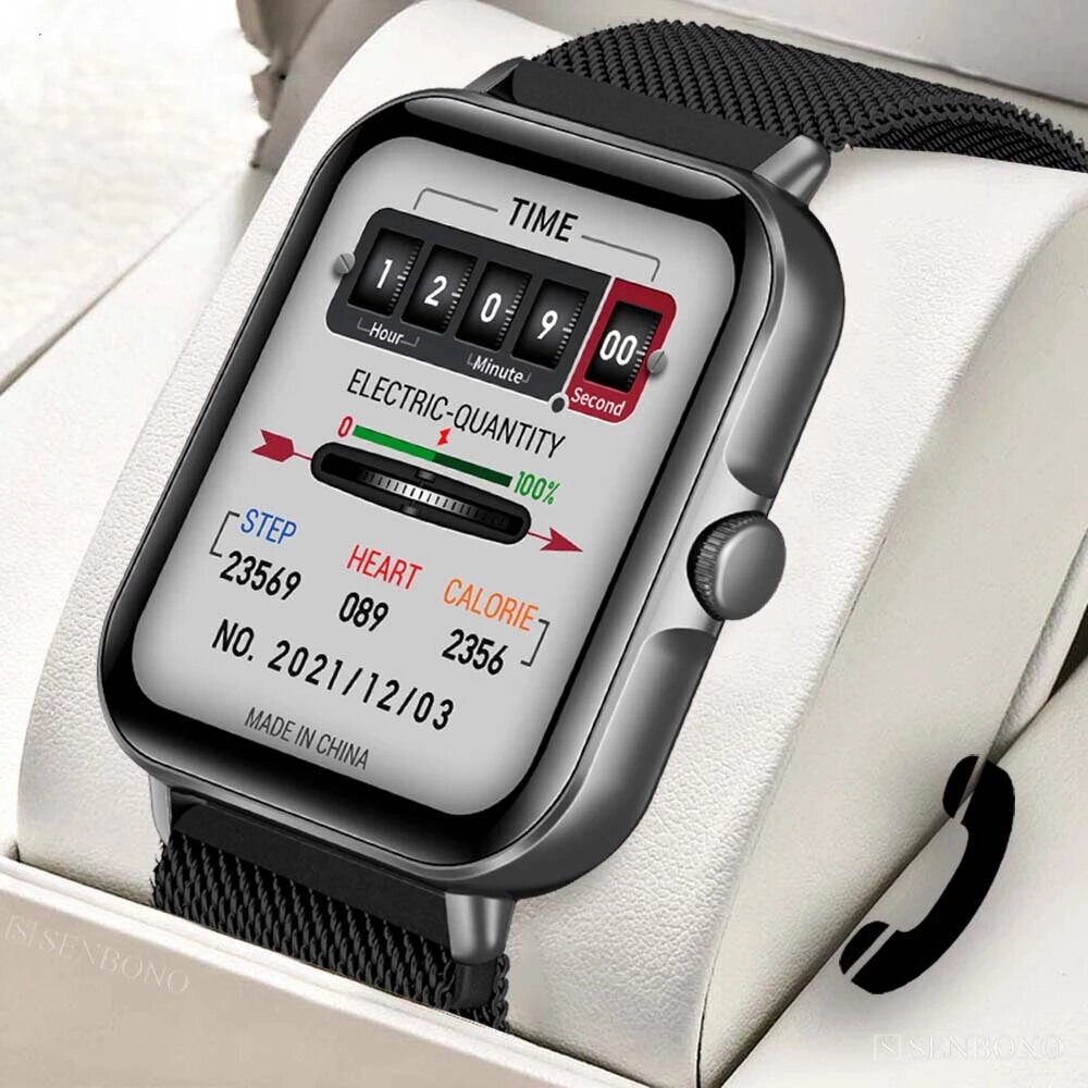 SENBONO GTS3 1.69 inch HD Full Touch Экран блютуз звонит Real-time Heart Rate Blood Pressure SpO2 Monitor Мультиспортивн - отзывы