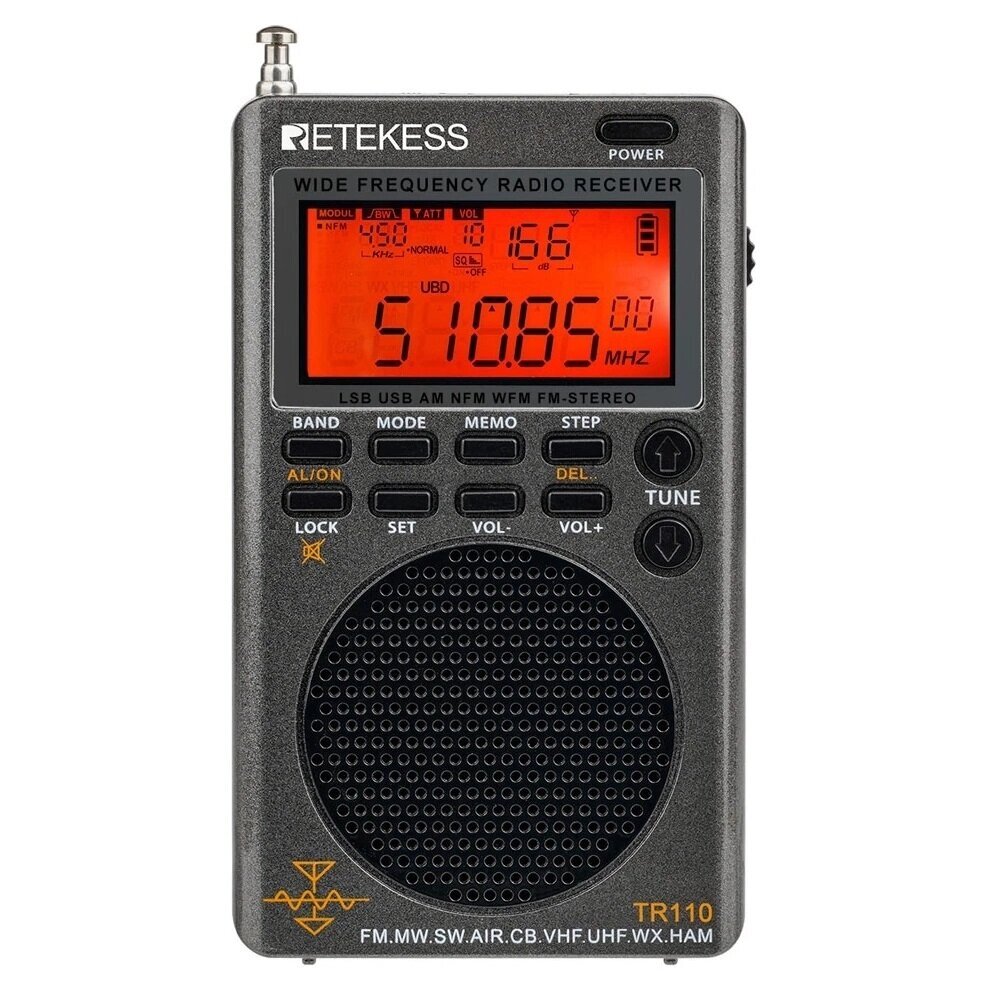 Радиоприемник Retekes TR110 портативный SSB коротковолновый радиоприемник FM/MW/SW/LSB/AIR/CB/VHF/UHF полный диапазон NO - отзывы