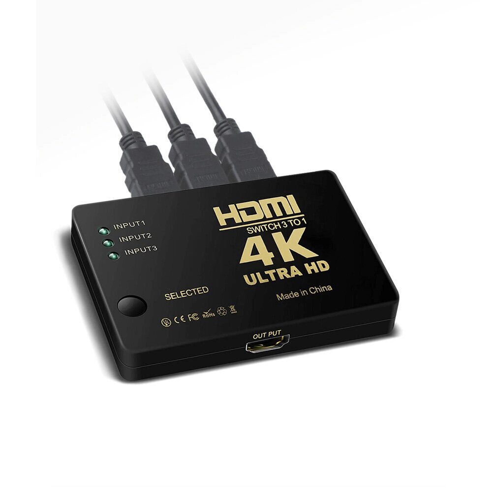 4K 2K 3x1 Кабельный разветвитель HDMI HD 1080P Адаптер видеокоммутатора 3 входа 1 выходной порт HDMI-концентратор для Xb - отзывы