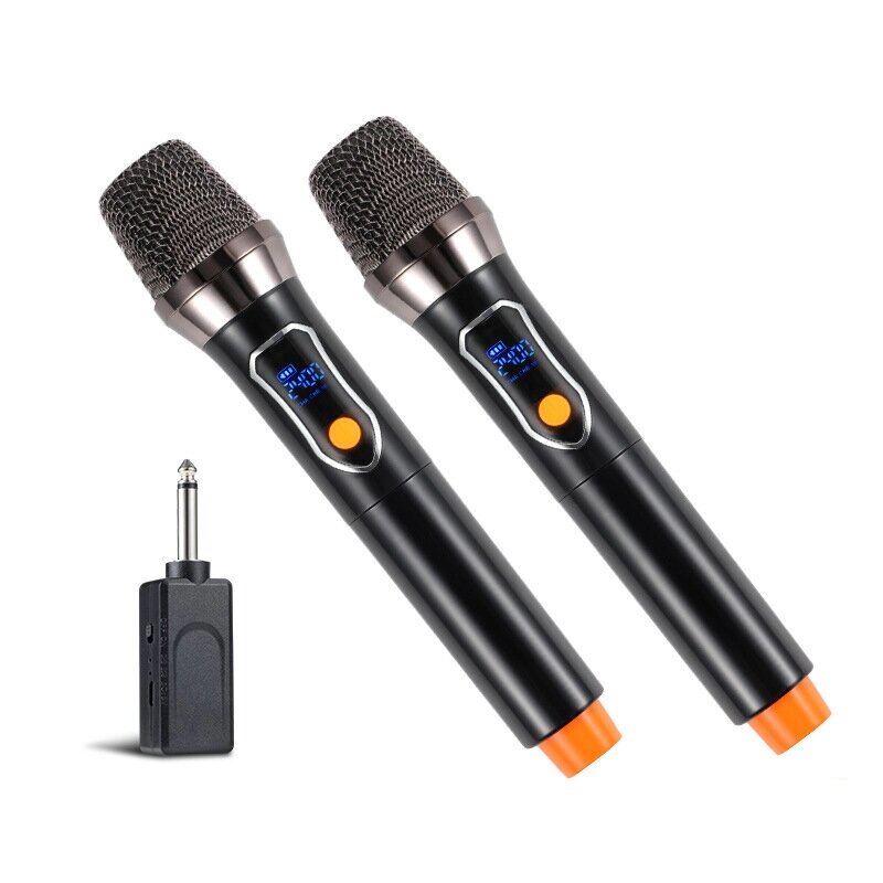 От 1 до 2 2,4G Wireless Микрофон 800mAh Батарея LED Digital Дисплей Dual Handheld Dynamic Karaoke Mic System for Stage P - характеристики