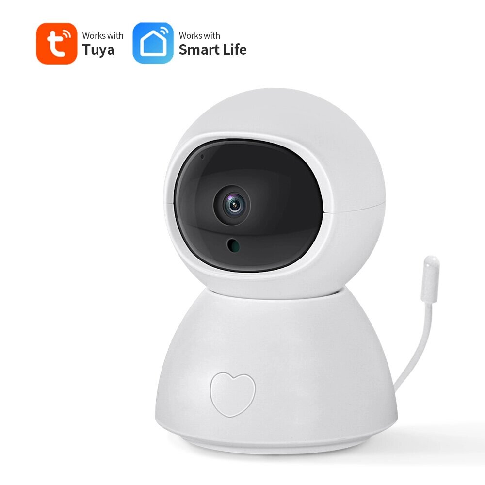 Tuya Smart Baby Монитор 1080P HD 2.4G Wirelss камера Обнаружение движения Обнаружение температуры Ночное видение Двустор - опт