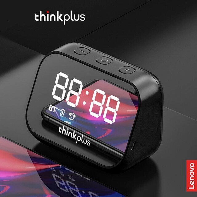 Леново thinkplus ТС13 Speaker Alarm Часы Mirror Wireless Bluetooth Speaker LED Digital Stereo Desktop - Аштарак