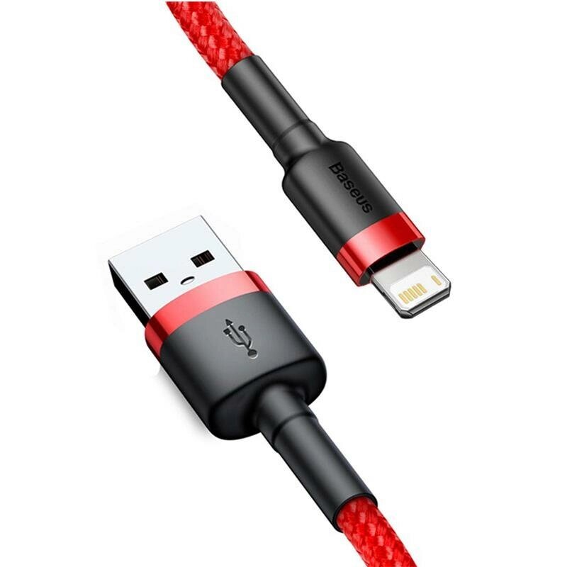 Кабель Baseus 2.4A USB-A-IP для быстрой зарядки и передачи данных Nylon Плетеный сердечник длиной 0,5 м/1M/2 м/3M для IP - фото