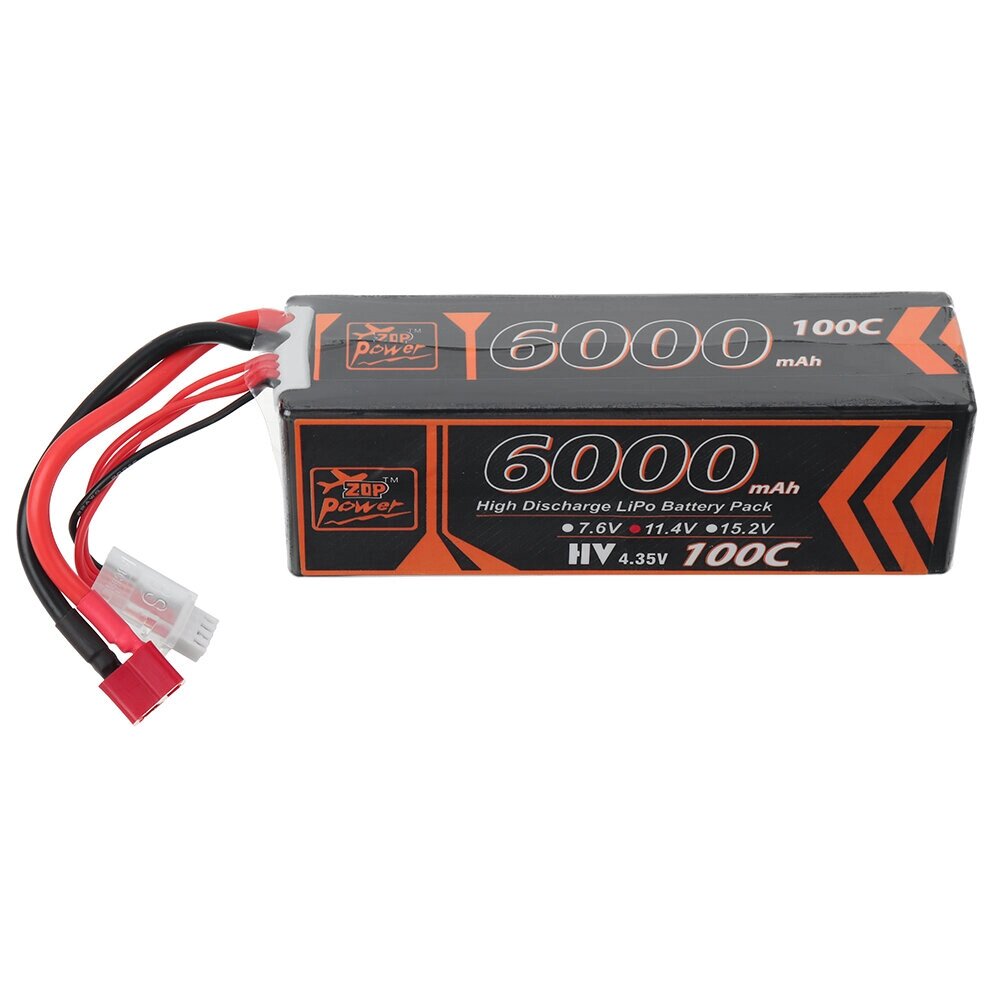 ZOP Power 11,4 В 6000 мАч 100C 3S LiPo Батарея T Deans Plug для RC Авто - интернет магазин