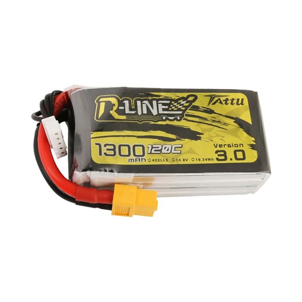 TATTU R-LINE V3.0 4S 14,8 в 1300 мач 120C lipo батарея XT60 разъем для wizard X220S 5 дюймов RC дрон FPV racing - гарантия