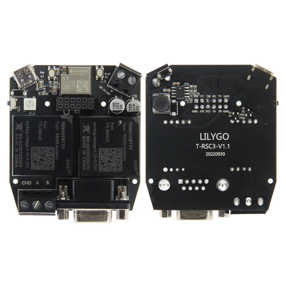 Lilygo т-rSC3 ESP32-c3 макетная плата RS232 RS485 5V плата модуля wi-fi bluetooth 5.0 - обзор