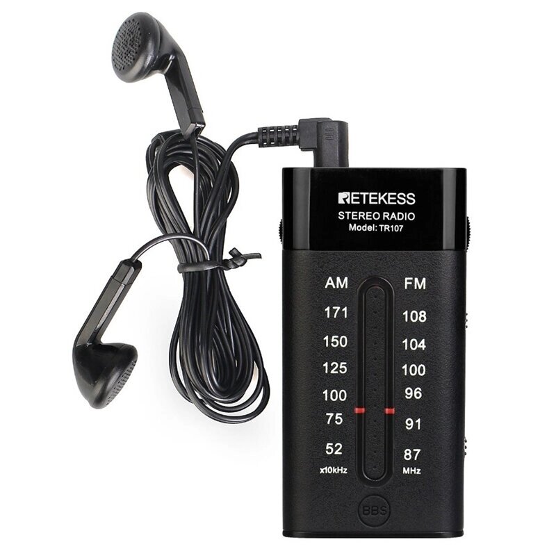 Retekes TR107 Portable Raidio Mini Pocket Радио FM AM Pointer Tuning Stereo Support BBS Mega Бас с Наушник Для прогулочн - распродажа