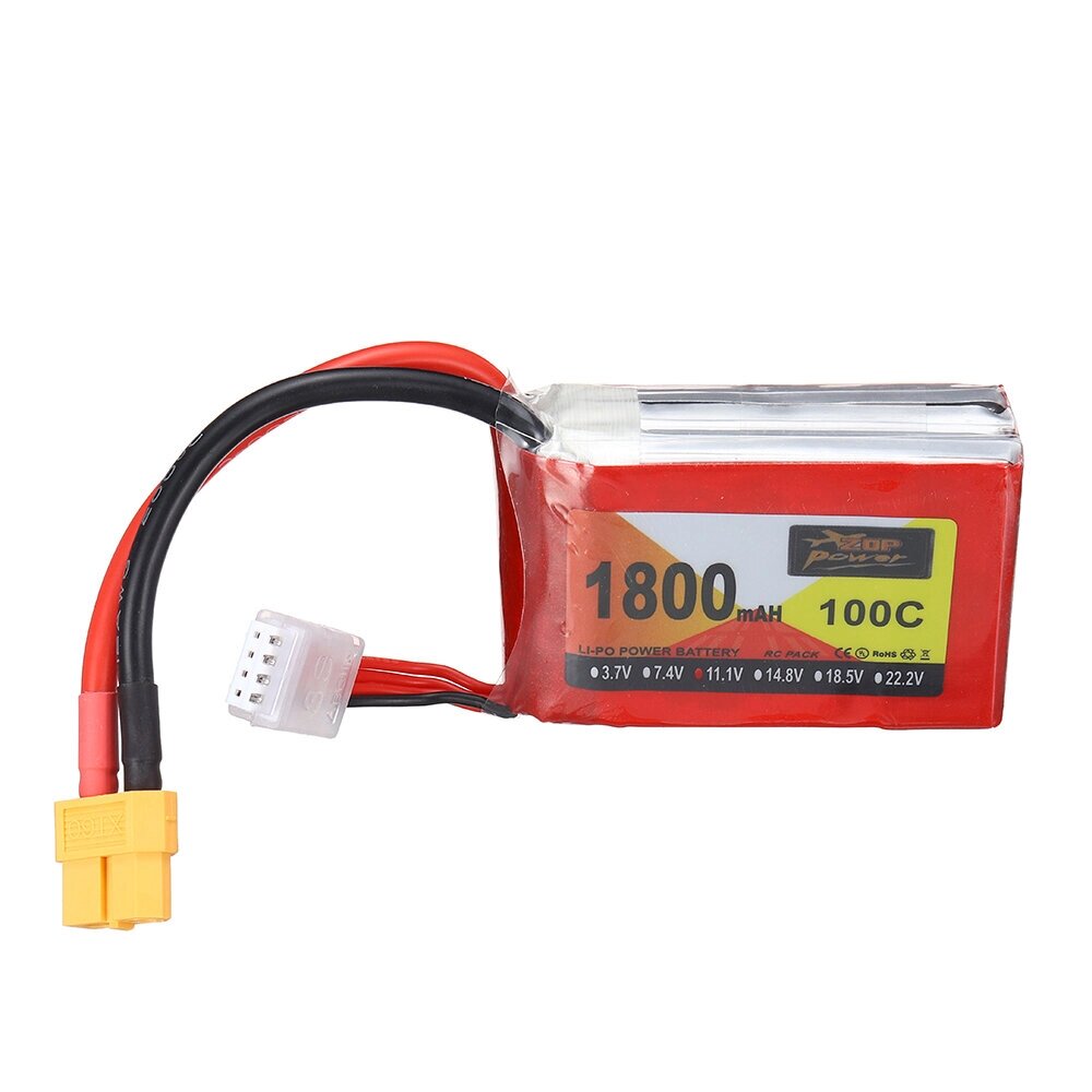 ZOP power 11.1V 1800mah 100C 3S lipo батарея разъем XT60 для RC дрон - отзывы